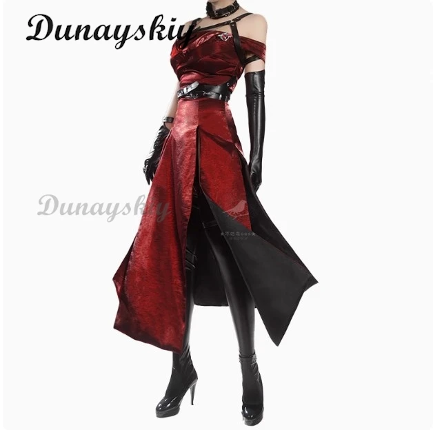 Sylus Cosplay Costume Game Love and Deepspace Heroines Cosplay Women Fashion Red Dress Halloween Costume Role Play Clothing