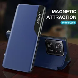 Smart Window View Custodia magnetica in pelle con supporto a vibrazione per Xiaomi Mi13T Mi 13T Pro 5G Coque antiurto su Xiaomi13T 13 T Pro T13 5G