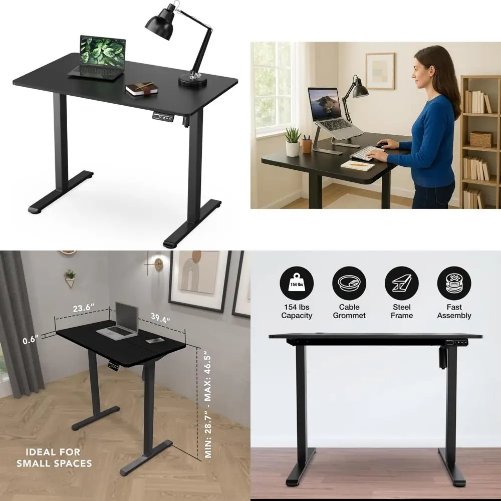 

Электрический стол с регулируемой высотой 40x24 — компактный стол с предустановками памяти для домашнего офиса