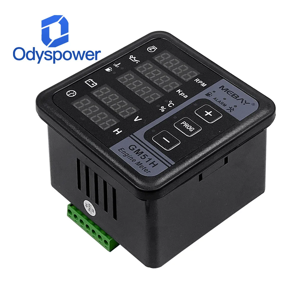 Xeon MEBAY GM51H Diesel Engine Multi Function Digital Meter Panel Monitoring Battery Voltage Hours Fuel Level Genset Parts