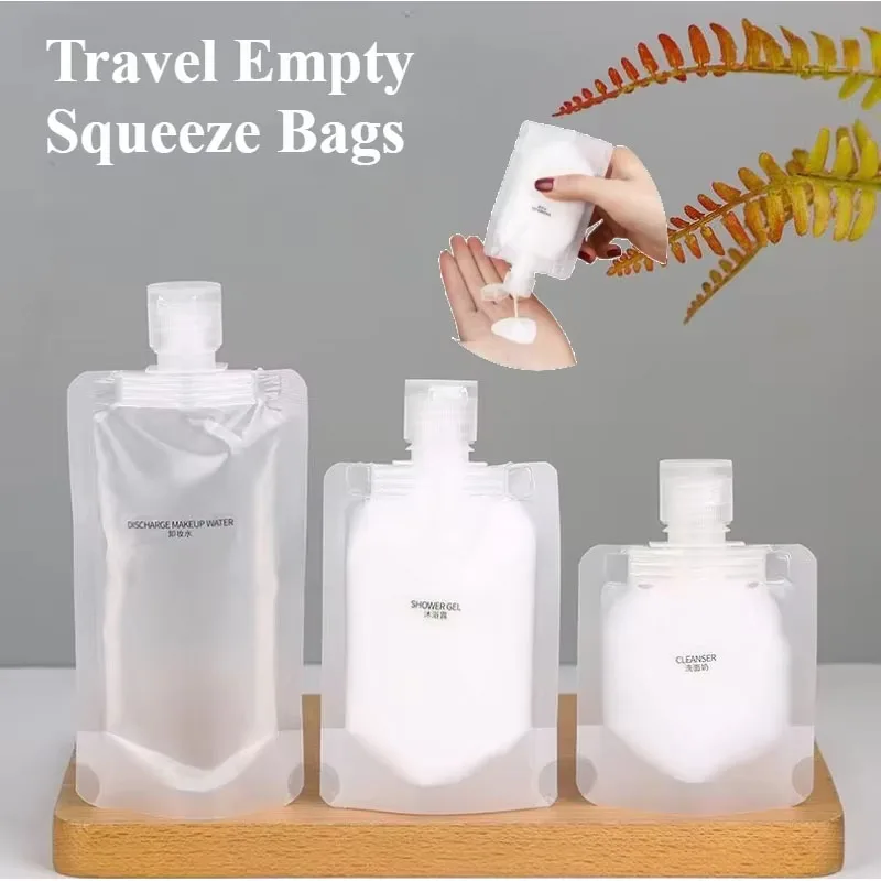 5/15/25pcs Reusable Dispensing Bags Toiletry Dispensing Bags Travel Portable Dispensing Bags Cosmetic Lotion Dispensing Bottles