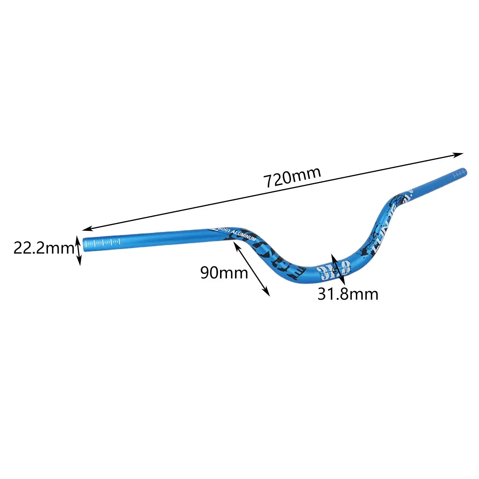 Bike Handlebar Extra Long 31.8mm Riser Handle Bar for DH Replace