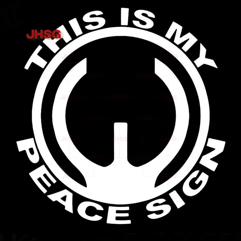 Iron Sight Peace Sign Vinyl Decal Car Truck Sticker Bumper Funny Gun Car Sticker Car Styling Black/White Waterproof PVC Hot Sale