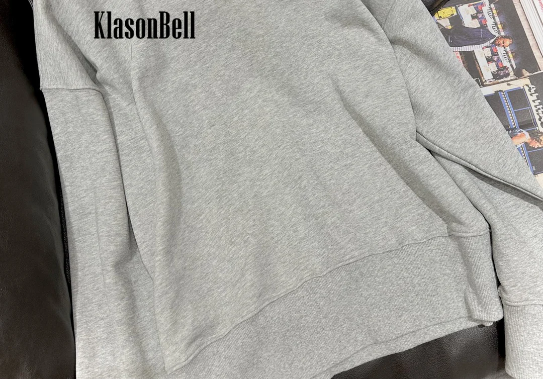 10.10 KlasonBell Women Clothes Letter Applique Loose Casual O-Neck Sweatshirt Or Elastic Waist Casual Sweatpants Set