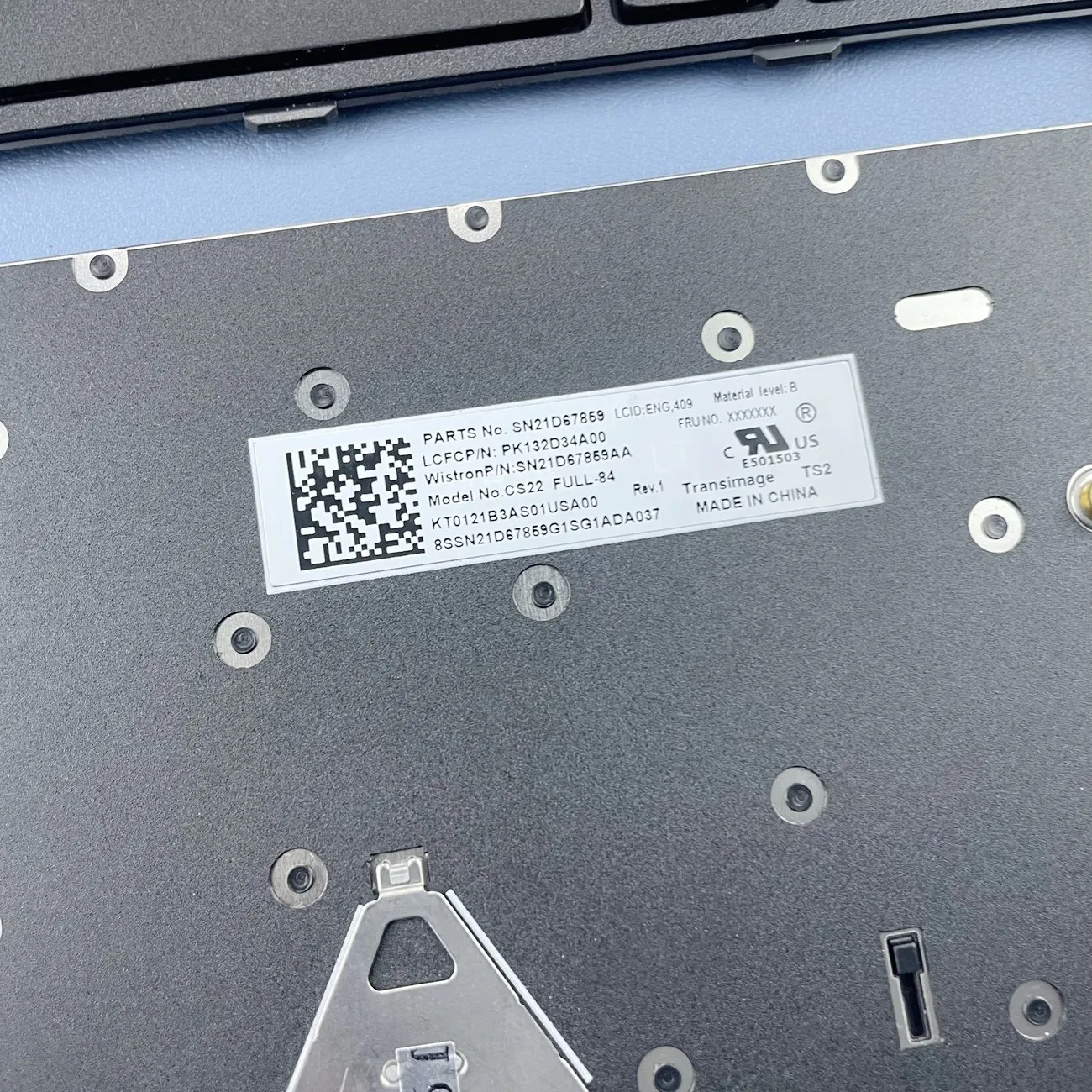 لوحة مفاتيح الكمبيوتر المحمول باللون الأسود والخلفي الأمريكي لأجهزة Lenovo Thinkpad L14/T14 Gen 3/P14s Gen 3/SN21D67822 (2022) /CS22FBL-84 #4
