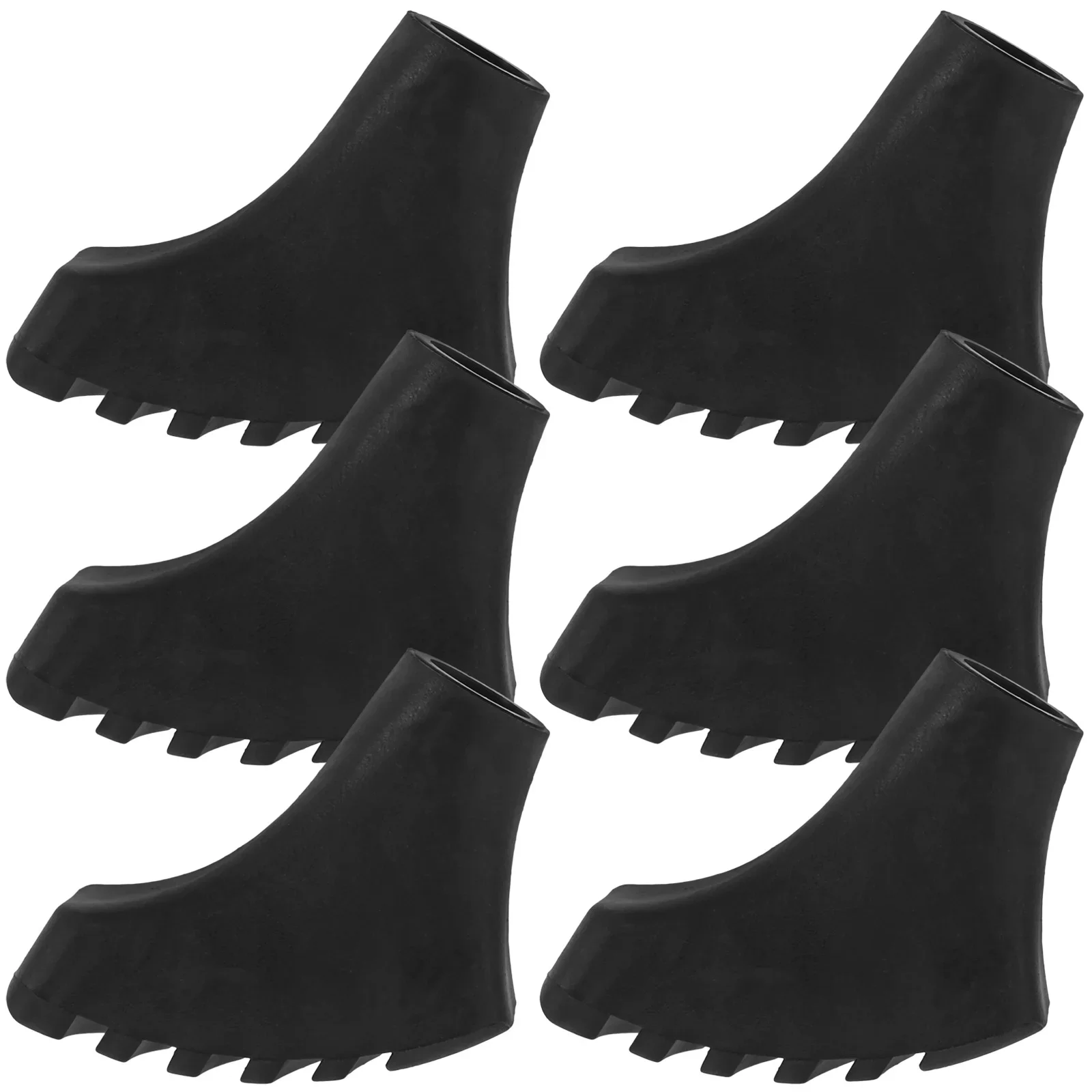 

6 Pcs Non-slip Pole Tip Covers Cane Tips Walking Stick Toes Hiking Replacement Trekking Foot Accessories Poles Anti-skid