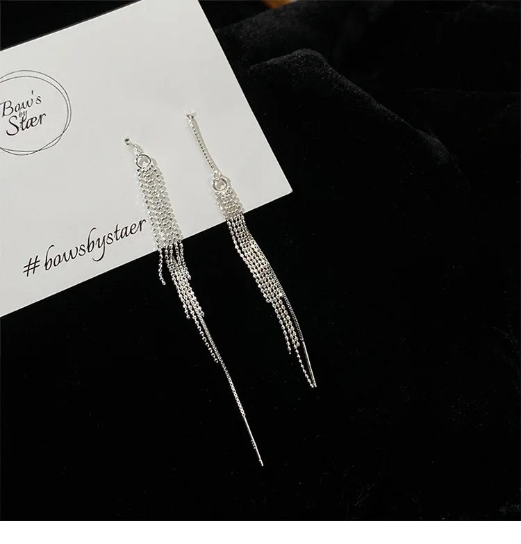 Ohrringe aus 925er-Sterlingsilber mit Quasten für Damen, Schmuck, Verlobung, Piercing, Großhandel, Zubehör, verhindert Allergien, Geld 925 – Detail 18
