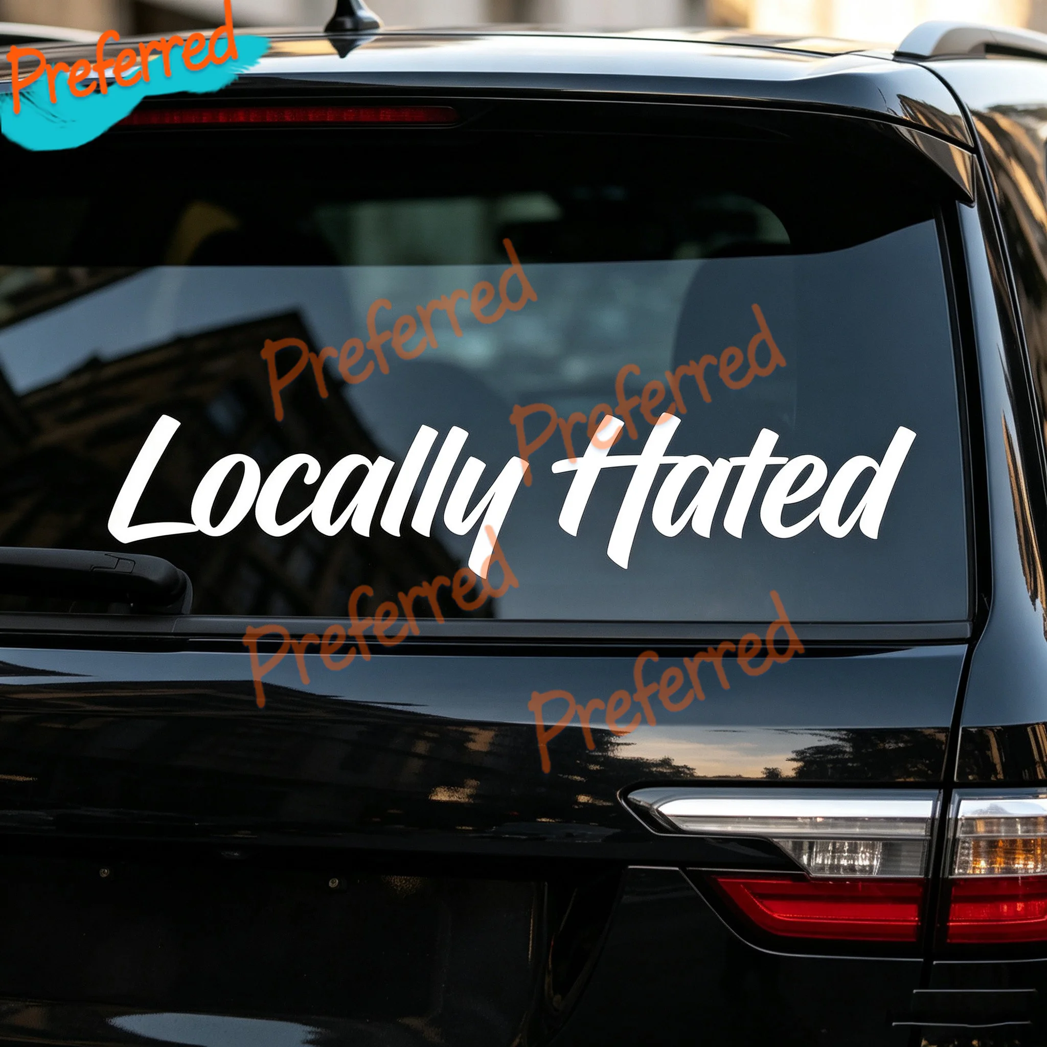 2x Aufkleber Locally Hated JDM Lowered Slammed Import Domestic Truck Car Decal Sticker - Customizable in Any Sticker Size