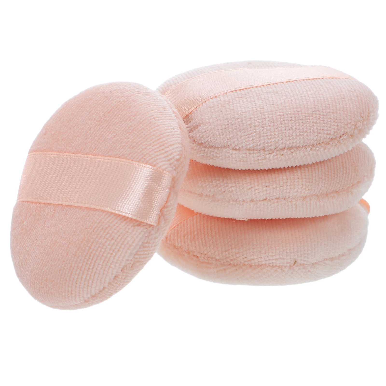 Esponja de polvo para polvo suelto, esponja redonda, herramienta de maquillaje, aplicador de base facial, accesorio de belleza suave no irritante, 4 Uds.