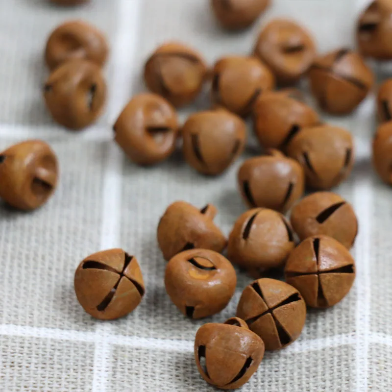 Handmade Bells, Bulk Christmas Bells for Decoration, Rust-Colored