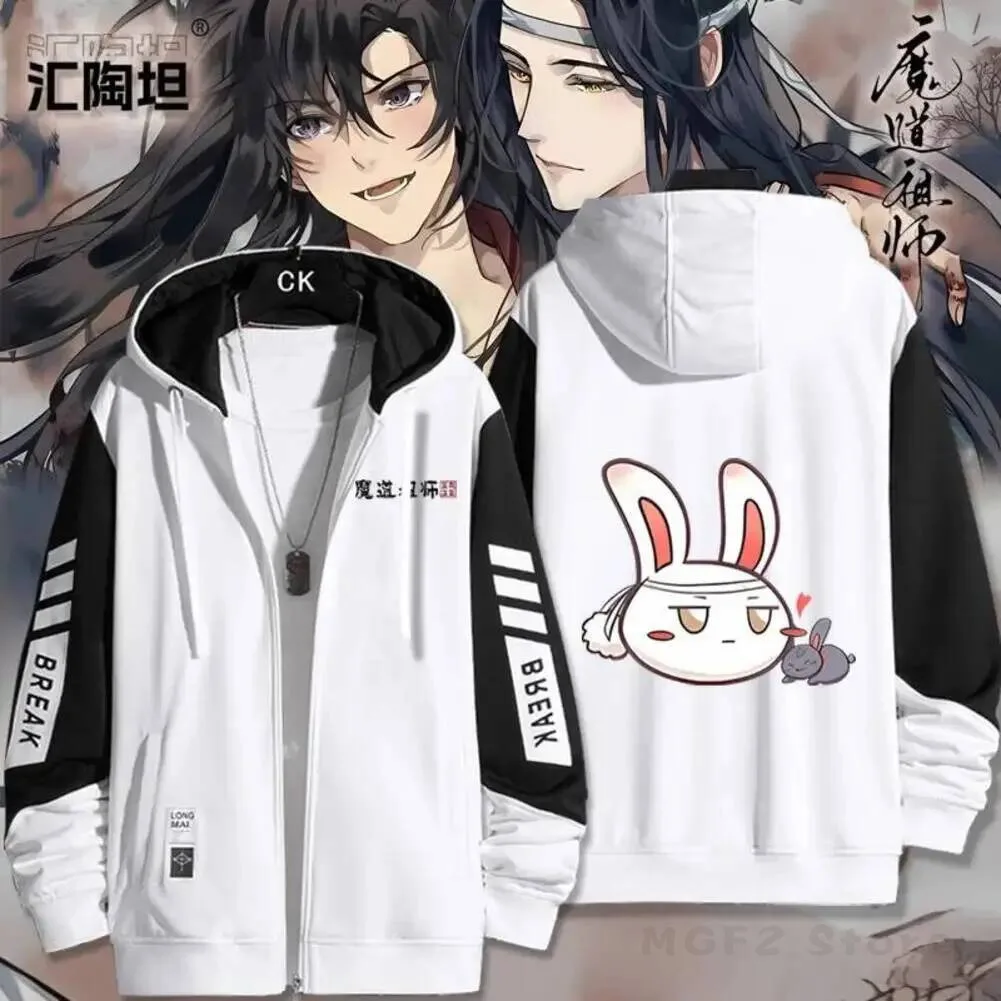 

Костюм Дао Мо Цзу Ши Вэй Усянь Лань Ванцзи: модная толстовка с длинным рукавом, принтом и молнией, унисекс, версия «Кролик»