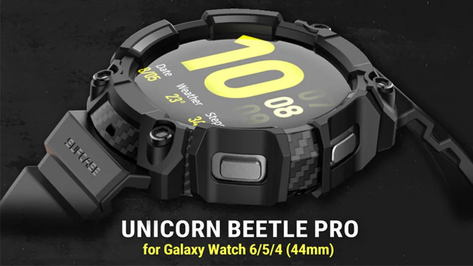 Uhrengehäuse für Galaxy Watch 6/5/4 [44mm] supcase ub pro robuste Schutzhülle mit Armband armbändern – Detail 1