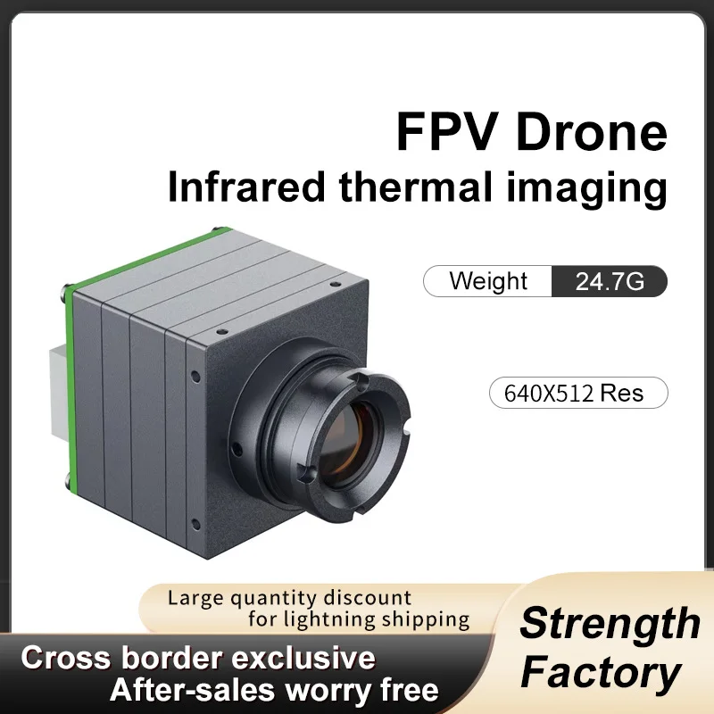 

Drones thermal imaging camera module 640X512 resolution CVBSFPV infrared module dual spectrum high definition