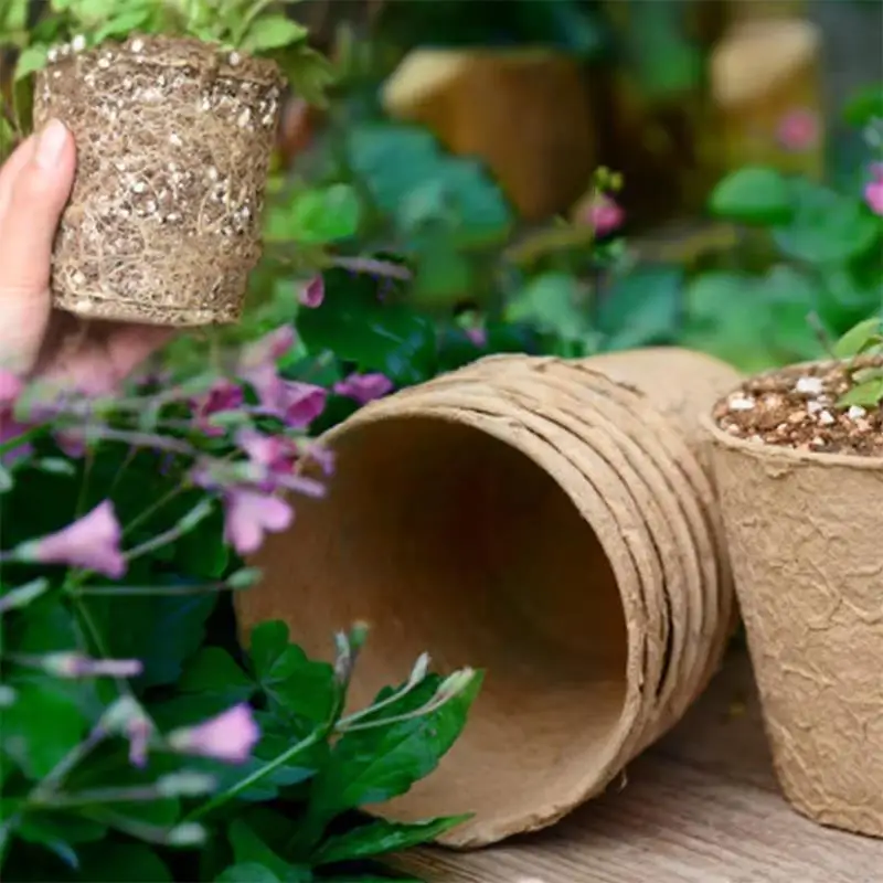 10/20/50pcs 6/8cm Plant Grow Pot Paper Nursery Cup Starters Garden Flower Pots Herb Vegs Kit Biodegradable Home Gardening Tools