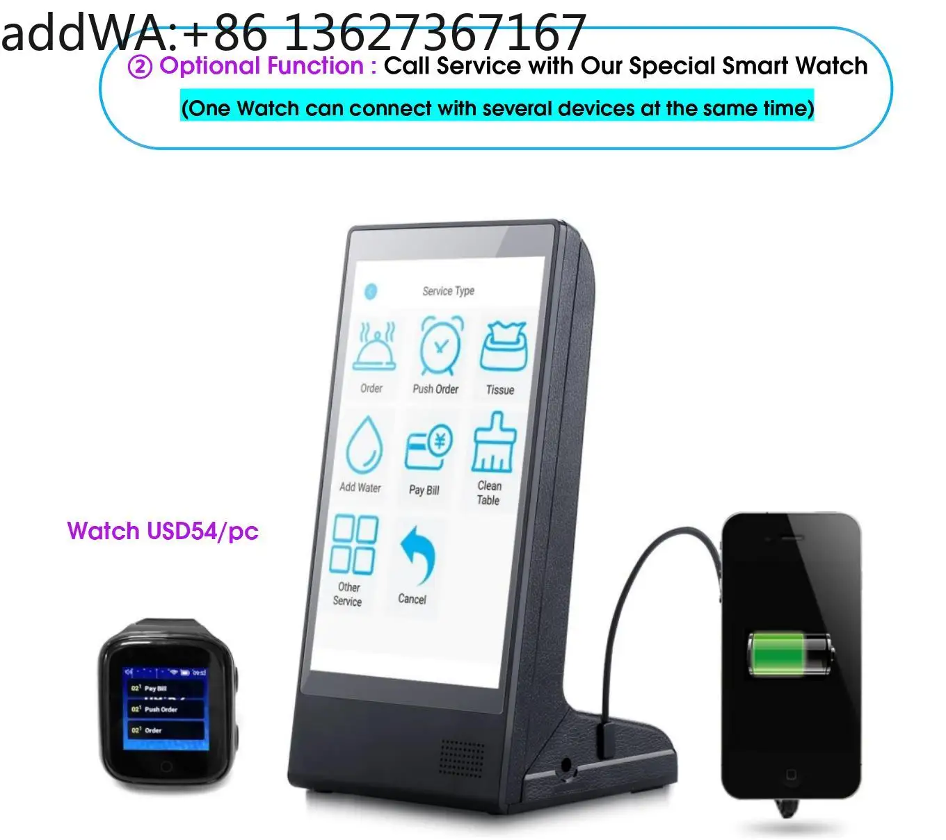 for FYD-898 Portable Digital Menu Board Food Advertising Display with ADSV or WeADS CMS Restaurant Signage Screen