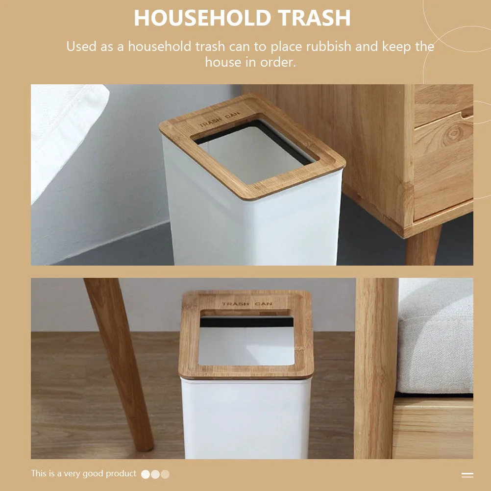 

Simple Nordic Style Plastic Garbage Can Household Trash Container For Kitchen Bedroom Office Use Space Saving Trash Bin