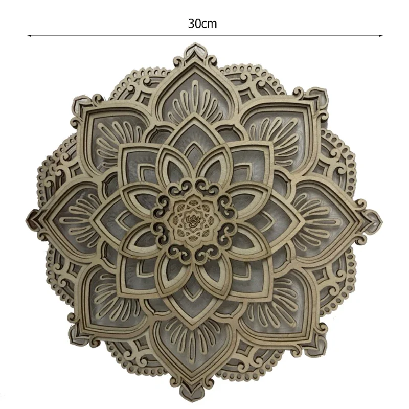 

Yoga room lotus night light wooden wall pendant bedroom home decoration