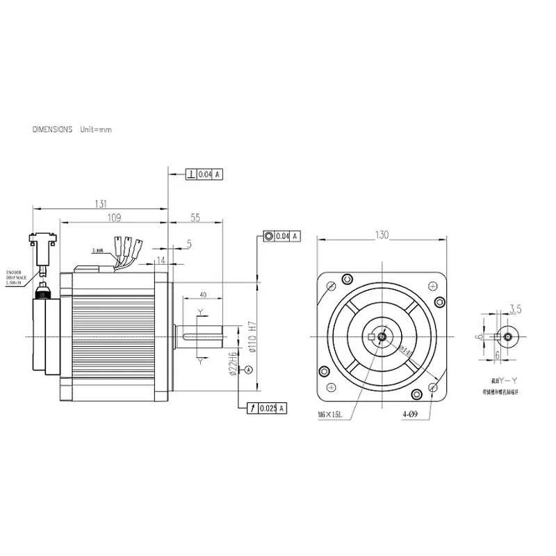 2026 HOT High Torque 6Nm 130mm Brushless 1500W 60V 2500rpm DC Servo Motor with IDS850PRO Driver and Cables for Packaging view 4