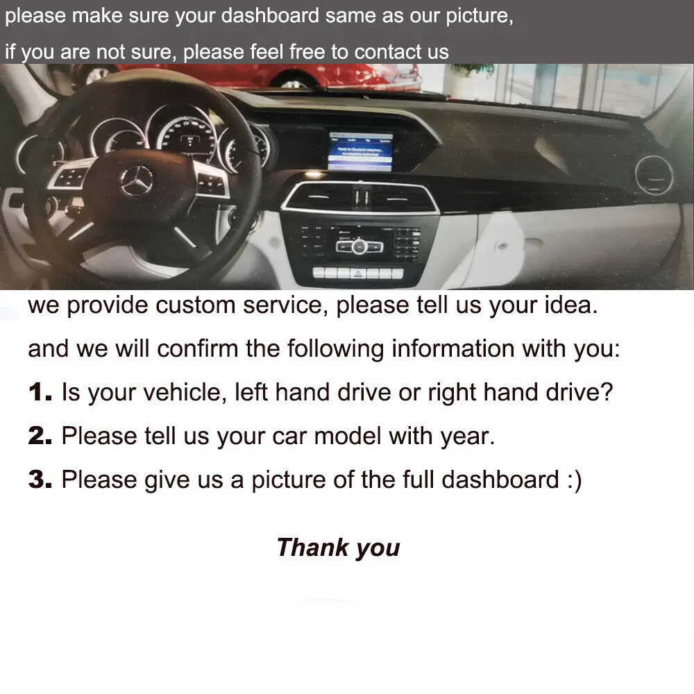 

Изготовленный на заказ чехол на приборную панель автомобиля из алькантары для Mercedes Benz C Class C63 AMG 2011 2012 2013 2014 2015, теневая подушка