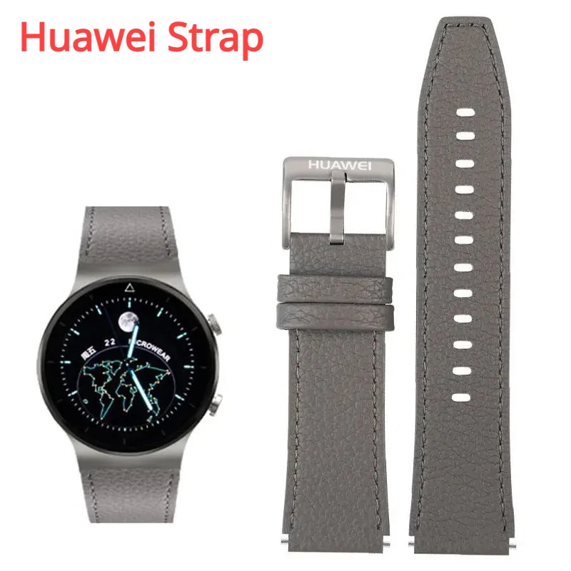 Huawei-オリジナルのレザーウォッチバンド,ユニバーサルレザーストラップgt3 46mm gt2 pro/gt 2e/gt2 46mm/gt3 pro gtランナー22mm