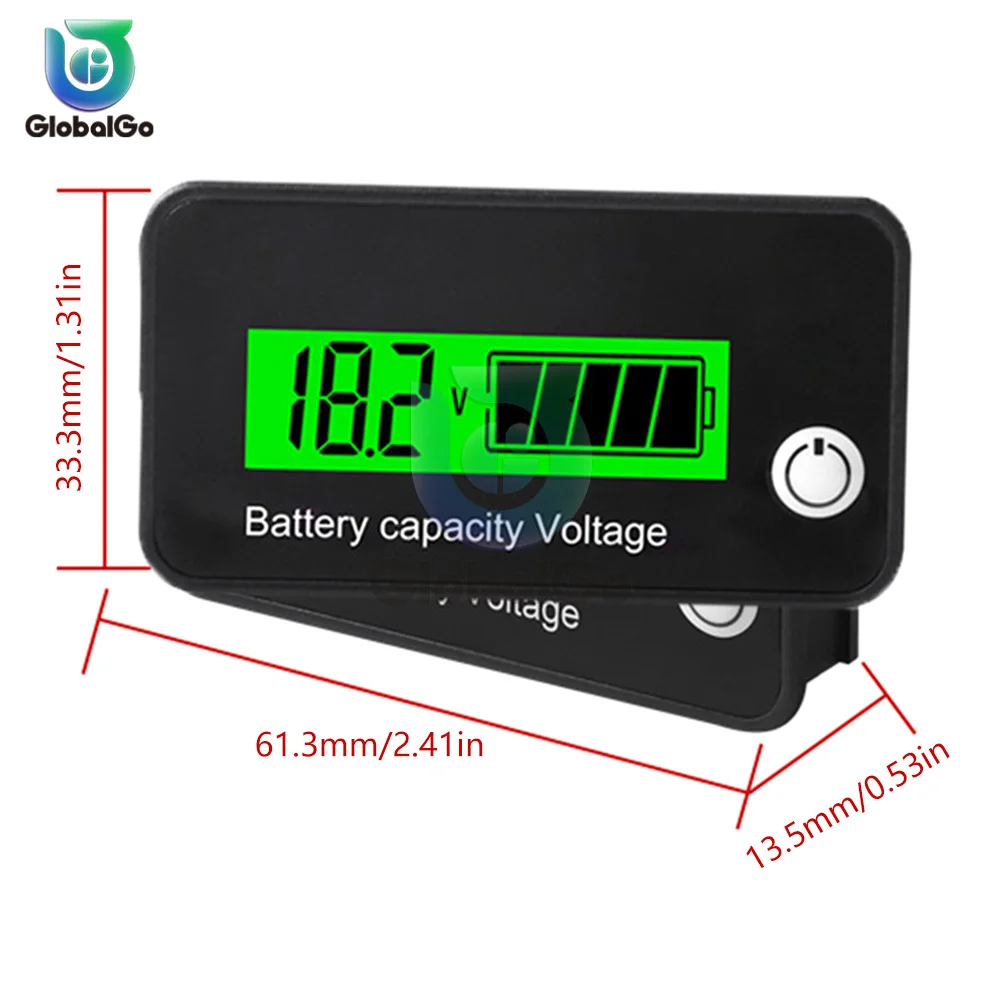 DC8-90V LCD Digital Lead Acid Lithium Battery Capacity Indicator Car Motorcycle Digital Voltmeter Voltage Tester Meter Tool