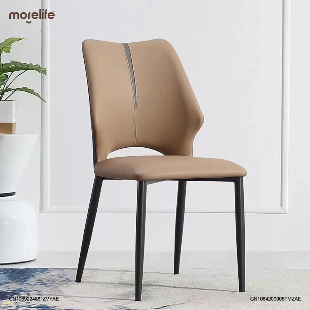 Nordic Style Light Luxury Dining Chairs Modern Minimalist Backrest Chairs Home Living Room Hollowed Office Chair Furniture FS01+