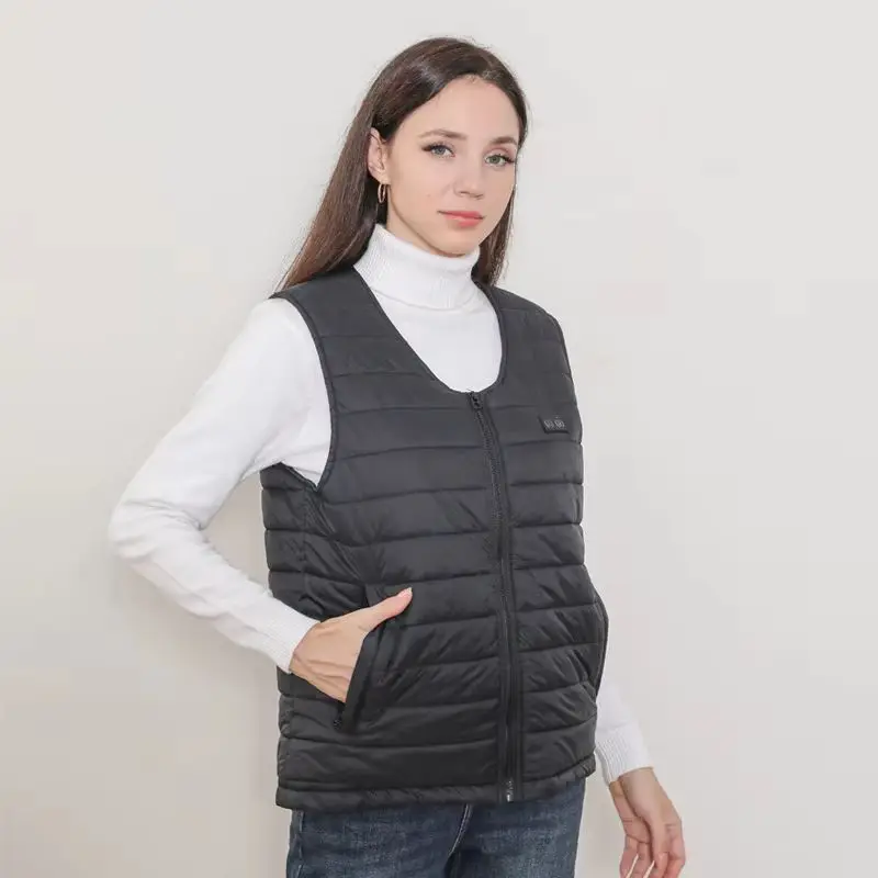 Neue Winter-Unisex-Weste mit V-Ausschnitt und 22 Zonen, hitzebeständig, warme Weste für Menschen mittleren Alters und ältere Menschen, die sowohl innen als auch draußen getragen werden