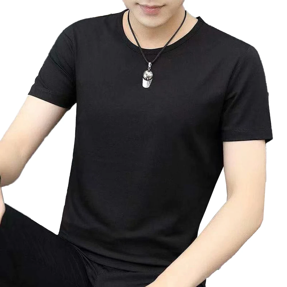 Brand New Top T-shirt Casual White Dark Gray Light Grey Mens Black Blouse Undershirt Muscle Polyester Round Neck