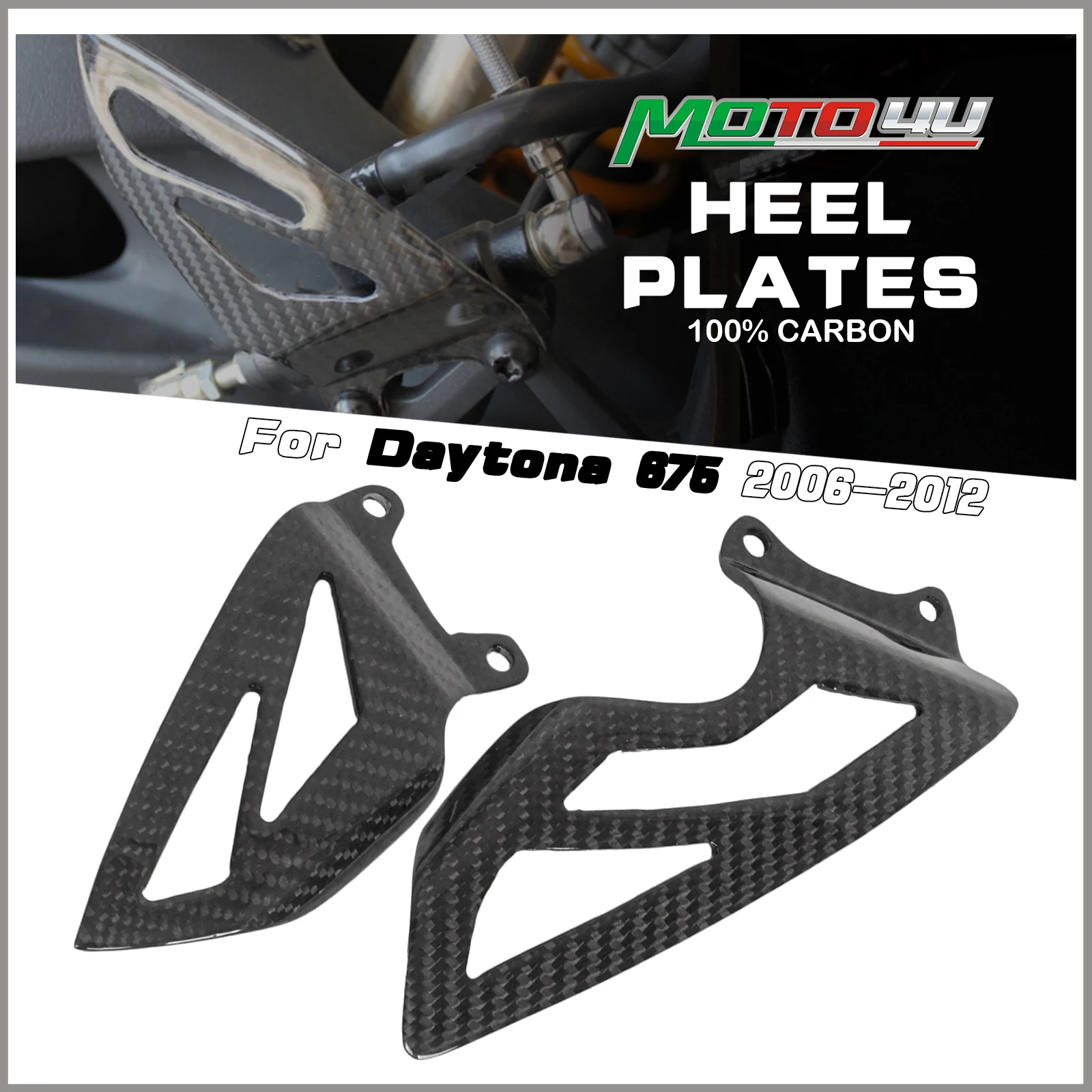 

Для Triumph Daytona 675 675R 2006 2007 2008 2009 2010 2011 2012 100% углеродное волокно, пяточные пластины, защита пятки, обтекатели, двигатель