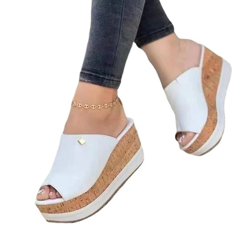 2023 Summer Wedges Slippers Women Sandals Fashion Platform Slippers Outdoor Casual High Heels Women Slipper Sandalias De Mujer