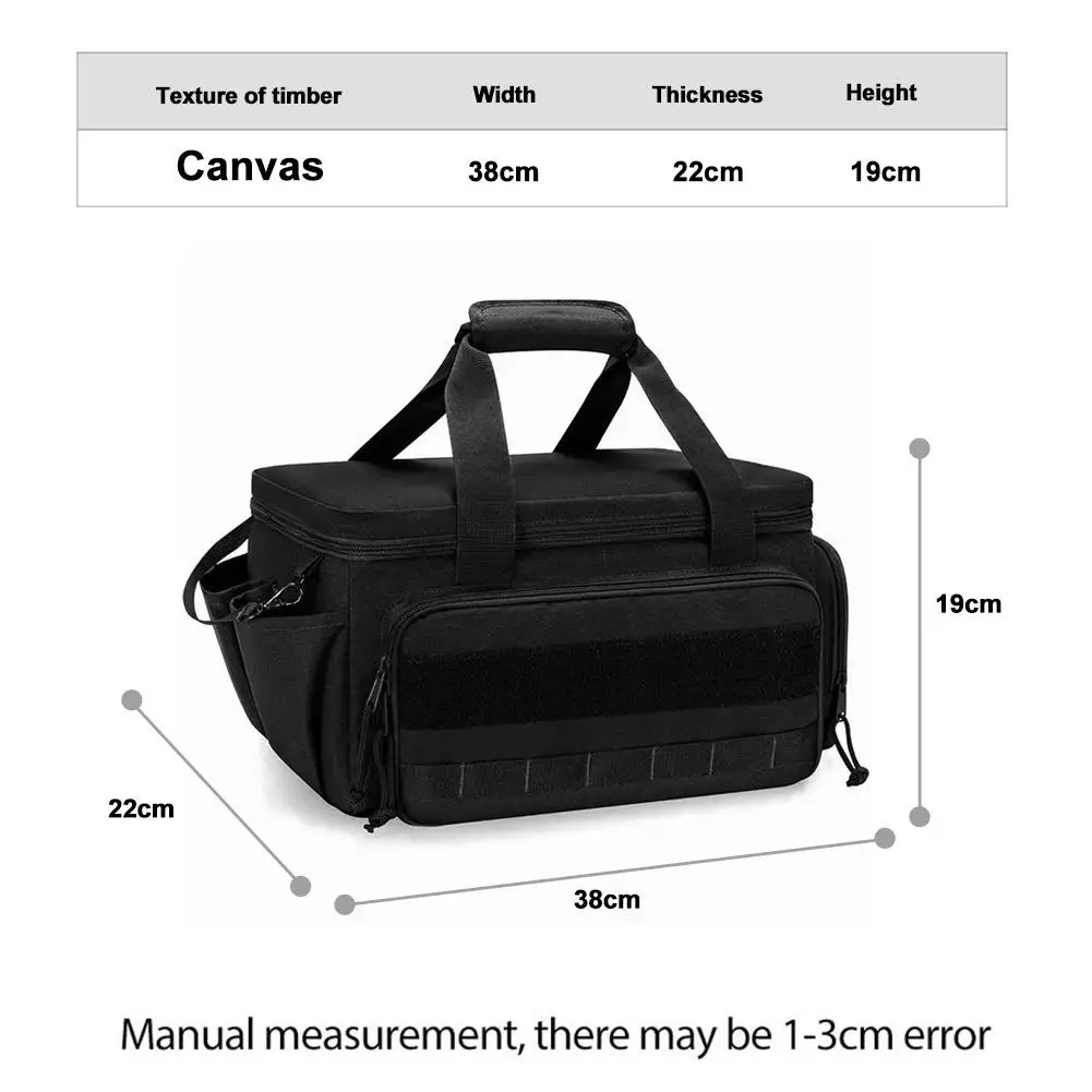 Kit di attrezzi per la lavorazione del legno per elettricisti da 14 pollici Borsa portatile da uomo nera Borsa multifunzionale per riporre hardware di grande capacità