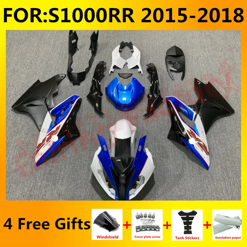 

NEW ABS Motorcycle full fairings kit fit For S1000RR S 1000 RR S1000 RR 2015 2016 2017 2018 bodywork Fairing kits set blue white