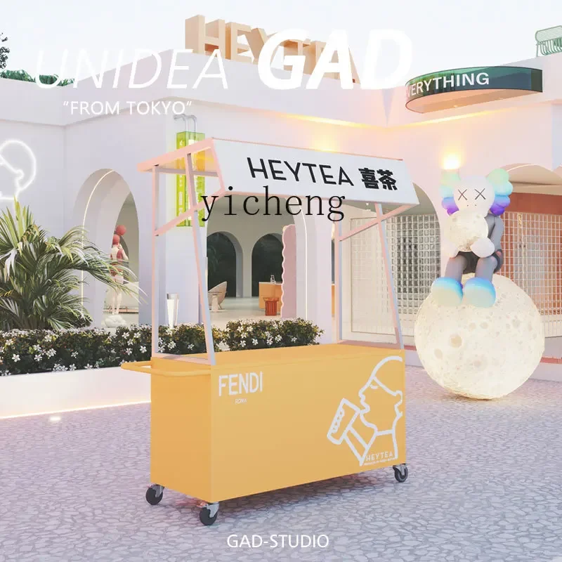 galvanized steel stall car night market food street swing car stall mobile promotion stand display stand market