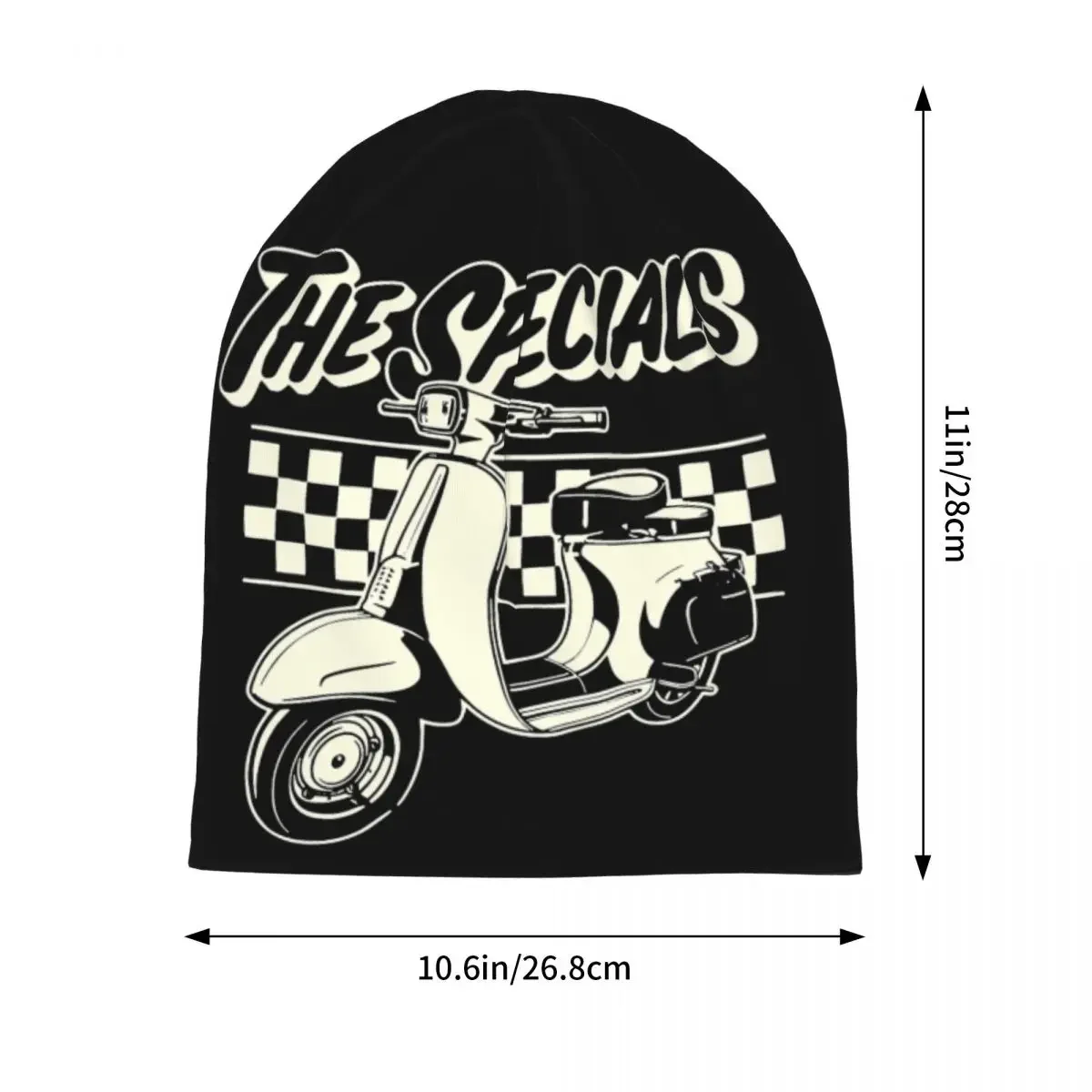 2 Tone Music The Specials Mods Scooter Retro SKA Beanies Two Tone Style Skullies Caps Men Graphic Print Dual-use Bonnet Knit Hat