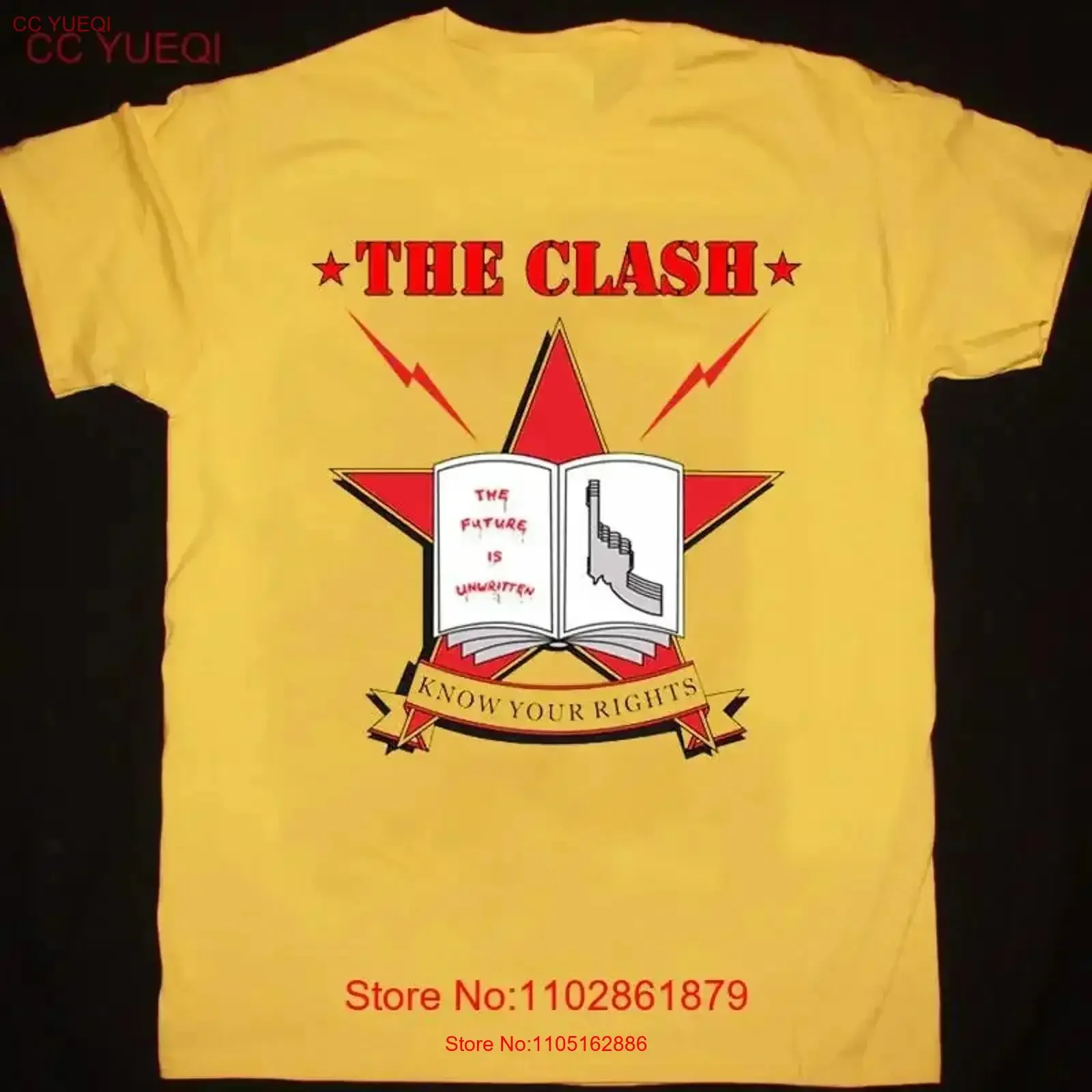 

Футболка The Clash Know Your Rights, желтая, все размеры A46, винтажный стильный мягкий топ для повседневной носки, слегка стильная