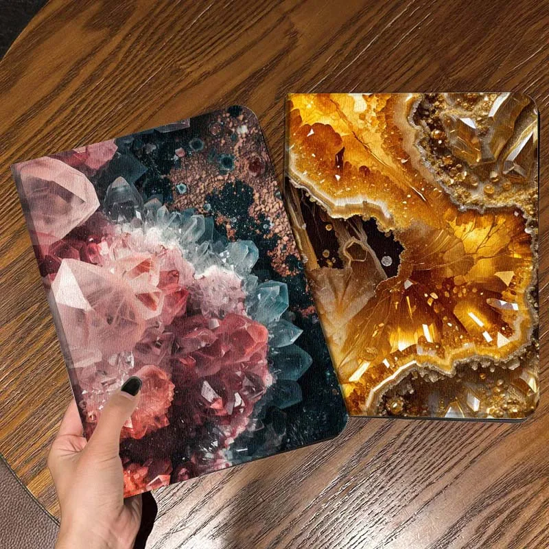 

Чехол для планшета Samsung Galaxy Tab S7 S8 S9 S10 FE Lite с розовыми кристаллами и камнями