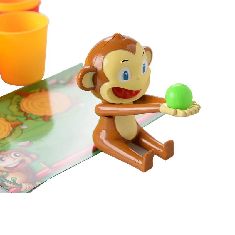 Crazy Monkey Party Board Games Toys Two People Competition Party Table Games Toys Cartoon Monkey Shooting Ball Interactive Toy