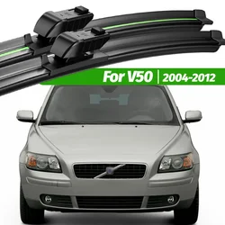 For Volvo V50 2004-2012 2pcs Front Windshield Wiper Blades 2005 2006 2007 2008 2009 2010 2011 Windscreen Window Accessories