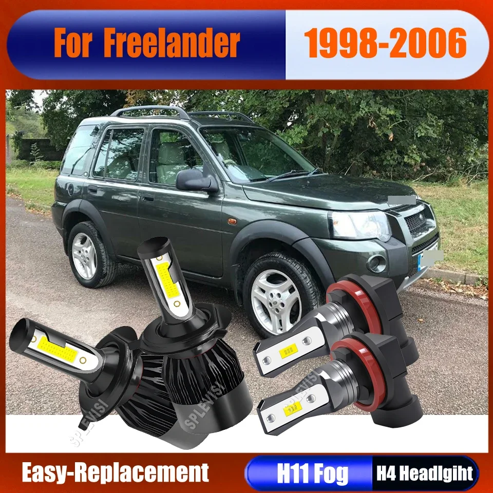 LED Headlight Foglight -Plug-and-Play Kit for Quick Setup For Land Rover Freelander 1998 1999 2000 2001 2002 2003 2004 2005 2006