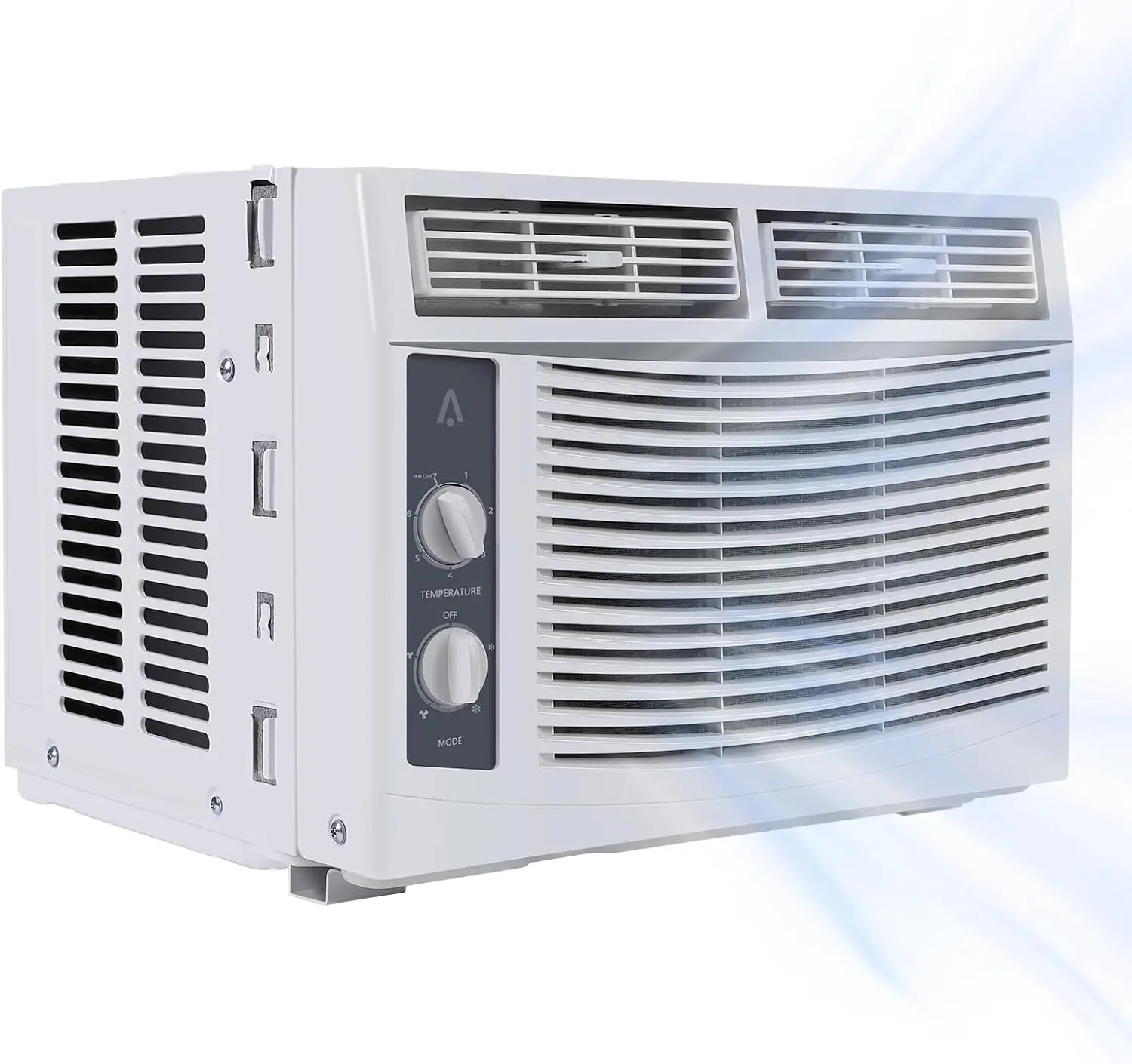 5000 BTU Window Air Conditioner with Mechanical Controls, Cools up to 150 Sq Ft, Sleep Mode, 24-Hour Timer, 3 Fan Speeds, Auto Restart, Self-Evaporating, 115V/60Hz, White
