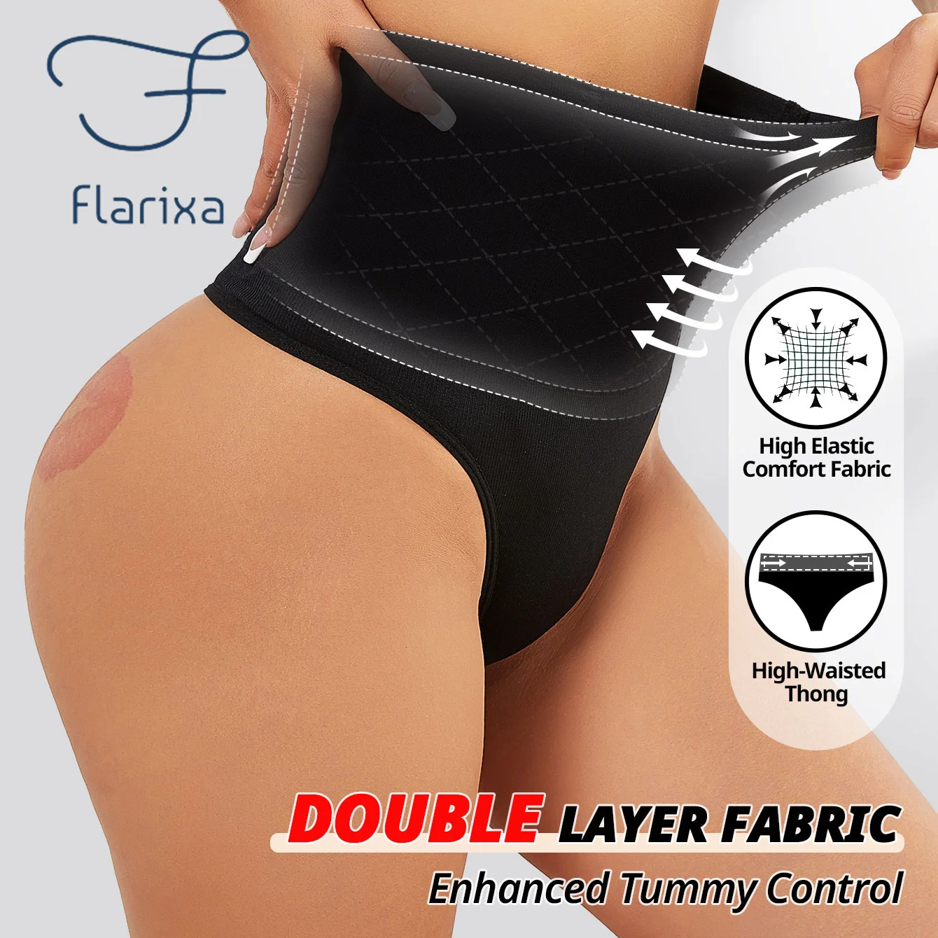 Flarixa 1/2/3Pcs High Waist Thongs Seamless Women Panties G-String Lingerie Tummy Control Shaping Girdle Shaper Underwear - Image 4