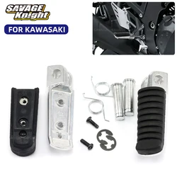 Motorcycle Rider Front Foot Pegs Adapters For KAWASAKI ER6N Z1000 NINJA 400 ZX6R VERSYS 1000 Z1000SX Moto Footrests Accessories