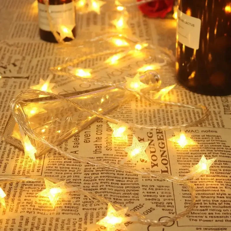 Lampu String Baterai LED Fairy Light Garland Natal untuk Dekorasi Rumah, Pesta Pernikahan, Perkemahan, Tahun Baru, dan Ramadhan