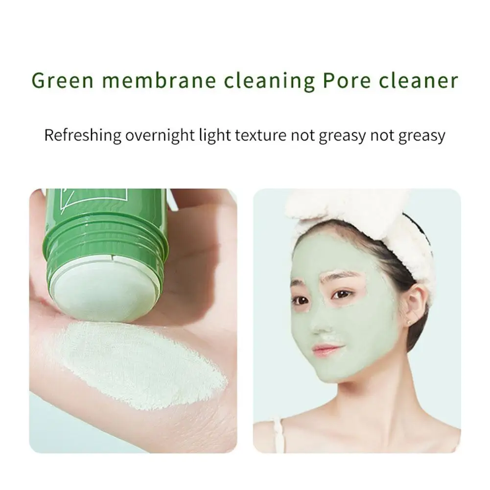 40G Groene Thee Verwijderen Mee-Eters Acne Diepe Klei Zuiverende Olie Reinigingszorg Controle Vast Huidmasker Masker Moistur V3r2