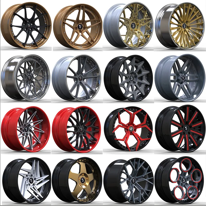 Customized Luxury Monoblock 2 Piece 3 Piece Forged T6061 Alloy Wheels Rims Passenger Car Tires Hub