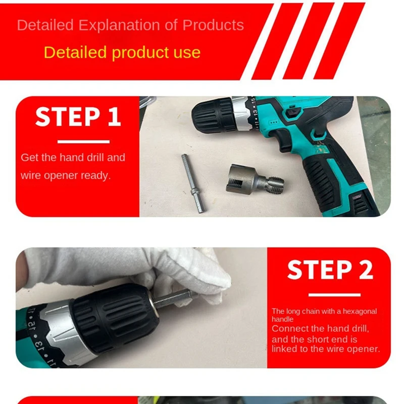 DN15 DN20 Pipe Threading Tool Hex Shank Die Internal External Threads 1/2&3/4 Water Pipes PPR PVC-ABLA