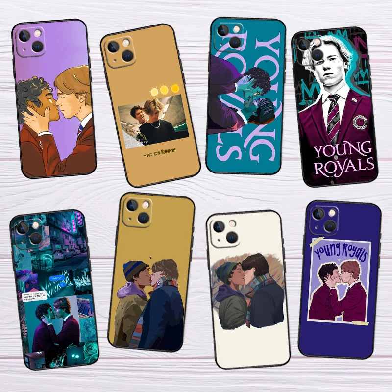 Young Royals Simon and Wilhelm Phone Case For iPhone 16 15 14 11 12 13 Pro Plus X XR XS Max 13 Mini Soft TPU Cover