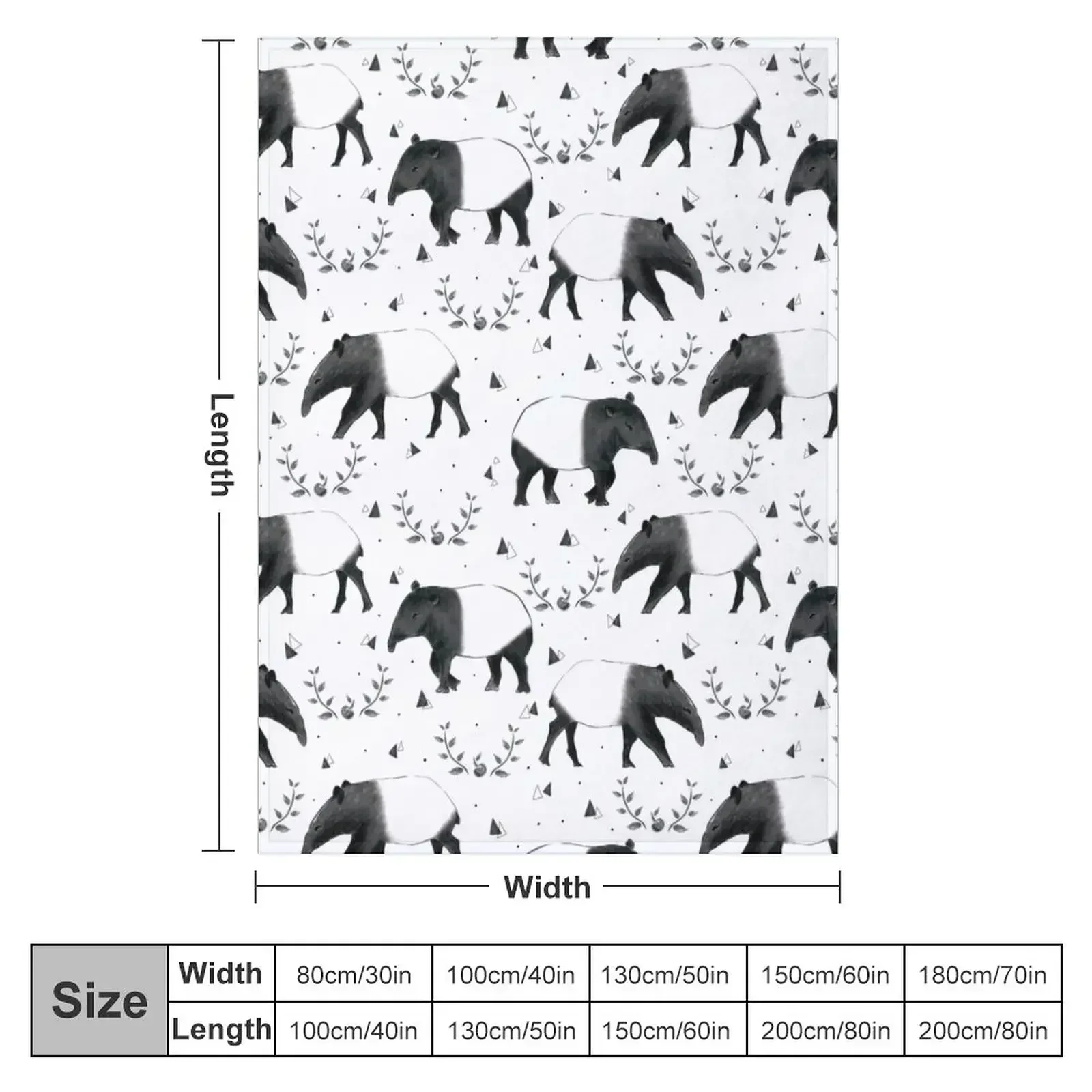 Malayan Tapir Throw Blanket Thin funny gift Heavy Blankets