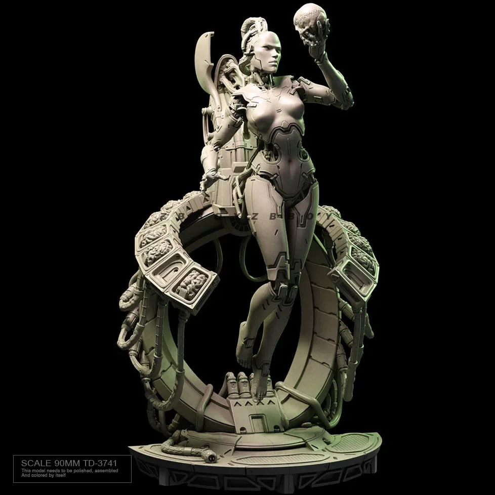 

90mm Resin model kits figure beauty colorless and self-assembled TD-3741