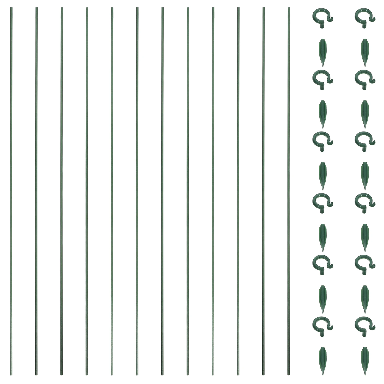 

12 Pcs Plant Support Stakes for Orchid Small Flowers Peony Single Stem Garden Lattice Climbing Structures Durable Outdoor Use